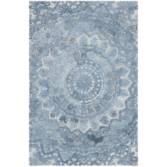 SAFAVIEH Marquee Georgiana Floral Area Rug, Blue/Ivory, 4' x 6'