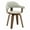 Grey, variant on LeisureMod Dining Chair Upholstered in Leather with Poplar Wood Frame and Open-Back Design 360-Degree Swivel for Modern Home, Kitchen, Cafes Brivo Collection in Grey