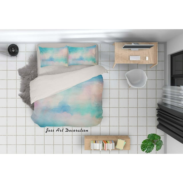 3D Watercolor Quilt Cover Set Bedding Set Pillowcases 45
