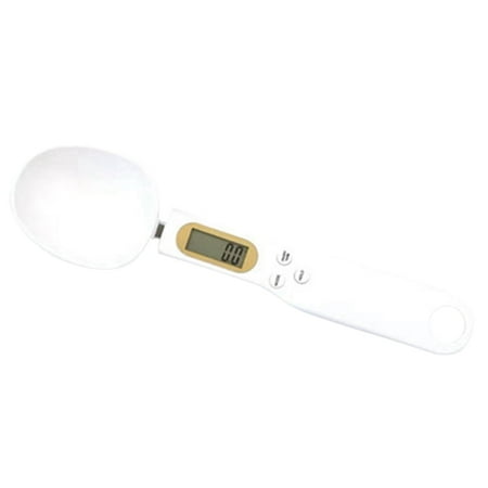 

500G/0.1G Precision Digital Measuring Spoon Kitchen Measuring Spoon with LCD Display Kitchen Scale(White)