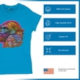 thumbnail image 4 of Tee Hunt Dean Russo Cute Gorilla T-Shirt Colorful Silverback Ape Art Women's T-Shirt Tee, Light Blue, 3X-Large, 4 of 5