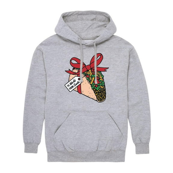 Instant Message - Taco From Santa - Adult Pullover Hooded Fleece Sweatshirt
