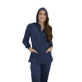 thumbnail image 2 of Green Town Scrubs for Women - Hoodie Pull-Over Scrub Jacket, 4 Pockets, Lightweight, Stretch Fabric, Easy Care, 2 of 6