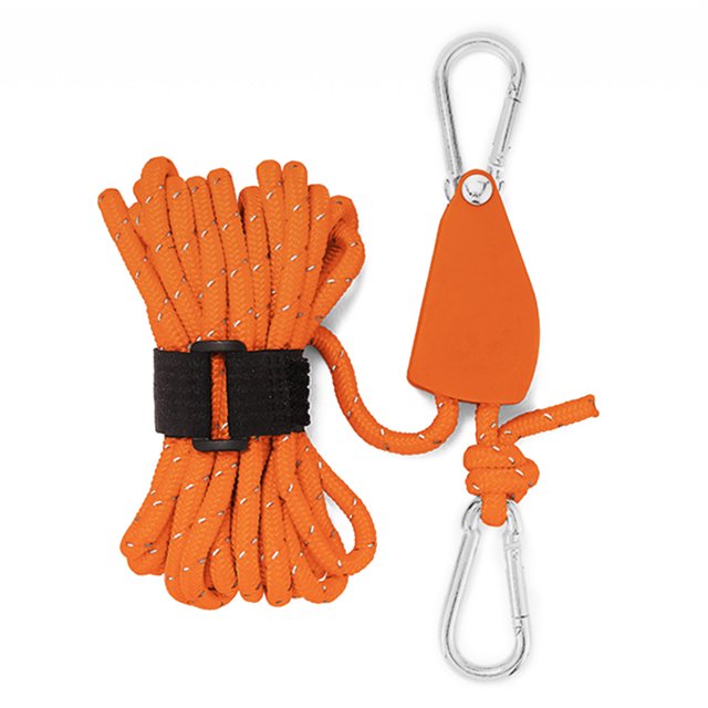Sujetador De Cuerda 2 uds sujetador de cuerda ajustable 4mm 4m tensor de polea para exteriores (naranja) Tmvgtek Para Estrenar