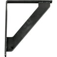 thumbnail image 2 of Ekena Millwork 1 1/2"W x 10"D x 12"H Traditional Wrought Iron Bracket, (Single center brace), Antiqued Pewter, 2 of 11