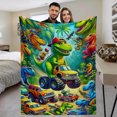thumbnail image 6 of Soft Flannel Dinosaur Blanket, Flannel Blanket with Endless Cuteness, Soft Comfort and Warmth Suitable for All Season Bedding, 6 of 6
