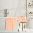 thumbnail image 5 of GLAMBURG Ultra Soft 8-Piece Towel Set - 100% Pure Ringspun Cotton, Contains 2 Oversized Bath Towels 27x54, 2 Hand Towels 16x28, 4 Wash Cloths 13x13 - Ideal for Everyday use, Hotel & Spa - Peach, 5 of 7