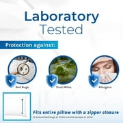 Hygea Natural Luxurious Bed Bug Pillow Protector Cover Waterproof , Standard, 2 Pack