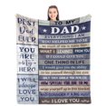 thumbnail image 1 of LHSHID Gifts for Dad Birthday Gift To My Dad Dad Gifts from Daughter Son Fleece Blanket 30x40in, 1 of 5