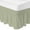 Green, variant on Sage Green Bed Skirt Queen Size 16 Inch Drop, Elastic Wrap Around Bed Skirts Pleated Luxury Dust Ruffles For Twin Full Queen Cal King Base Beds, Geometric Flower Leaf Diamond Plaid Retro