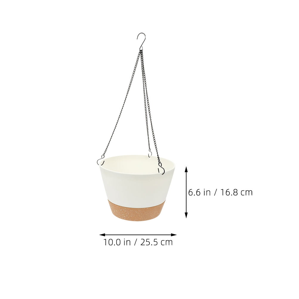 Balcony Vine Flowerpot Outdoor Hanging Basket Plant Pots Wall Planter Indoor Flowerpots for Plants White
