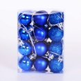 thumbnail image 2 of 24 Pcs Christmas Ball Decorations Plastic Small Shatterproof Baubles Xmas Tree Decorations Hanging Ornaments,Blue, 2 of 3