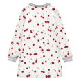 thumbnail image 6 of Girls' long-sleeved dress Style Cherry Girls' A-line dress with ribbed cuffs Soft and comfortable, 6 of 6