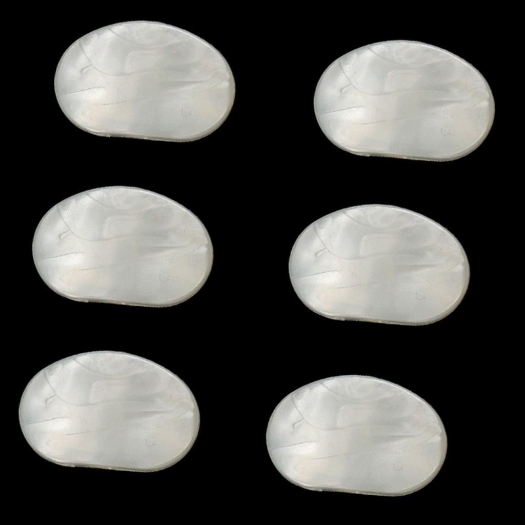 Rushawy 6x6pcs Guitar Tuning Pegs Machine Heads Replacement Pearl Knobs White