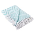 thumbnail image 1 of Design Imports CAMZ37996 Aqua Large Chevron Blanket Throw, 1 of 10