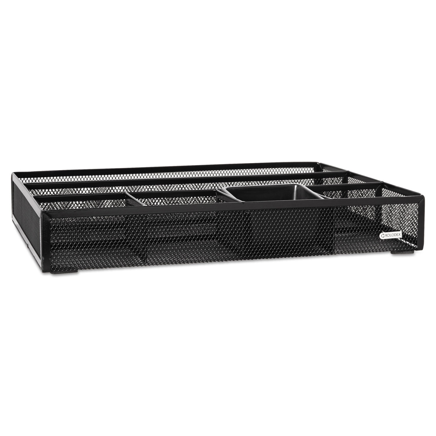 Rolodex Deep Desk Drawer Organizer, Metal Mesh, Black