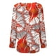 thumbnail image 5 of Blusa de manga larga con cuello redondo para mujer, informal, Sexy, a la moda, con estampado holgado Pompotops  FGAJ5699, 5 of 5