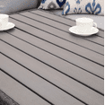 thumbnail image 4 of Royalcraft 7 Piece Wicker Patio Furniture Set, Outdoor Dining Sectional Sofa with Table, Grey, 4 of 8