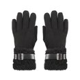 thumbnail image 2 of Aueoeo Winter Gloves For Women Touched Screen Gloves Fashion Warm Fleece Lined Gloves With Straps Thermal Full Finger Bike Gloves Black, 2 of 3
