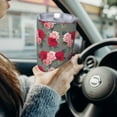 thumbnail image 6 of KLL Rose Flowers Print 40oz Stainless Steel Insulated Car Cup with Spillproof Lid - Keep Your Drink Hot or Cold on the Go-Without Straw, 6 of 8