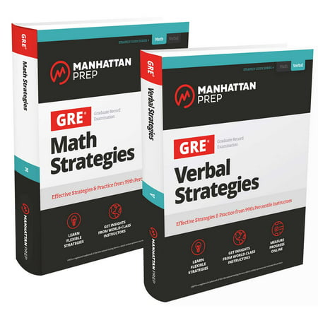 GRE Math & Verbal Strategies Set : Comprehensive Content Review & 6 Online Practice Tests from 99th Percentile (Best Gre Math Prep)