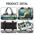 thumbnail image 4 of Large Capacity Tote Bag,Blue Marble Gold Line Pattern Handbag Fashion Luxury Tote Bag,15.7"x13"x 5.1" Inches,Laptop Compatible, 4 of 6