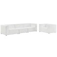 thumbnail image 2 of Modway Mingle Vegan Leather Sofa and Armchair Set in White, 2 of 10