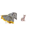 thumbnail image 1 of Manta tejida con forma de gato, con diseño de rayas y escultura de animal. Suave y cálida, estilo rústico, hecha a mano, ideal para decorar el hogar,, 1 of 8
