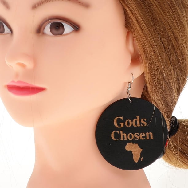 Paquete de Pares de Pendientes étnicos de Negra con Letras