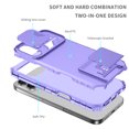 thumbnail image 6 of For iPhone 17 Hard PC Case with Slide Camera Lens Cover, Military Grade Drop Protection Heavy Duty Shockproof Multi-angle Kickstand Rugged Case for iPhone 17,Purple, 6 of 11