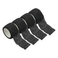 thumbnail image 1 of Protectores de piso para patas de silla Uxcell, cinta autoadhesiva de 4 rollos para cubrir patas de marco de cama para pisos de madera, 260 pies, negro, 1 of 6