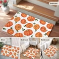 thumbnail image 5 of Entryway Rug 2'x3', Thanksgiving Small Rug for Kitchen Bathroom Door Mat Indoor Entrance, Fall Orange Pumpkin Green Maple Leaves Non-Slip Area Rugs Floor Mats Carpet Front Door Rugs, 5 of 8