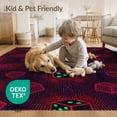 thumbnail image 4 of ODIKA 8'x10' Washable Area Rug Dice Graphic Funky Aesthetic Streetwear Men Cartoon Anime Alt Refined Structured for King Size Bedroom Under Bed, Master Suite, Non-Shedding, Easy Care, 4 of 7