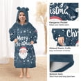 thumbnail image 3 of FORMRS Wearable Blanket Hoodie with Sleeves for Kids Cozy Flannel Sweatshirt, Christmas Santa, 3 of 7