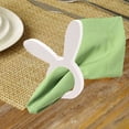 thumbnail image 6 of Cdar 4Pcs Napkin Rabbit Wooden Serviettes Buckle Holder Wedding Party Table Decor Decorate, 6 of 8