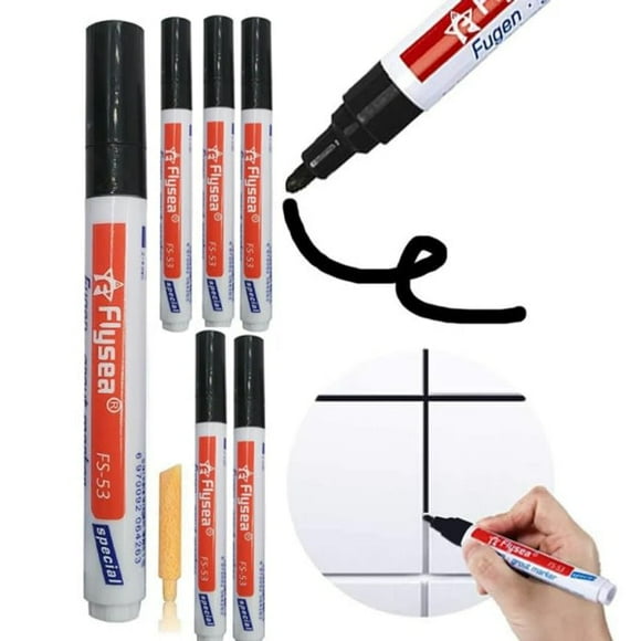 Pack Grout Pen Grout Tile Pen Grout Marker with Grout Repair for Tile Wall Floor Black Grout Marker