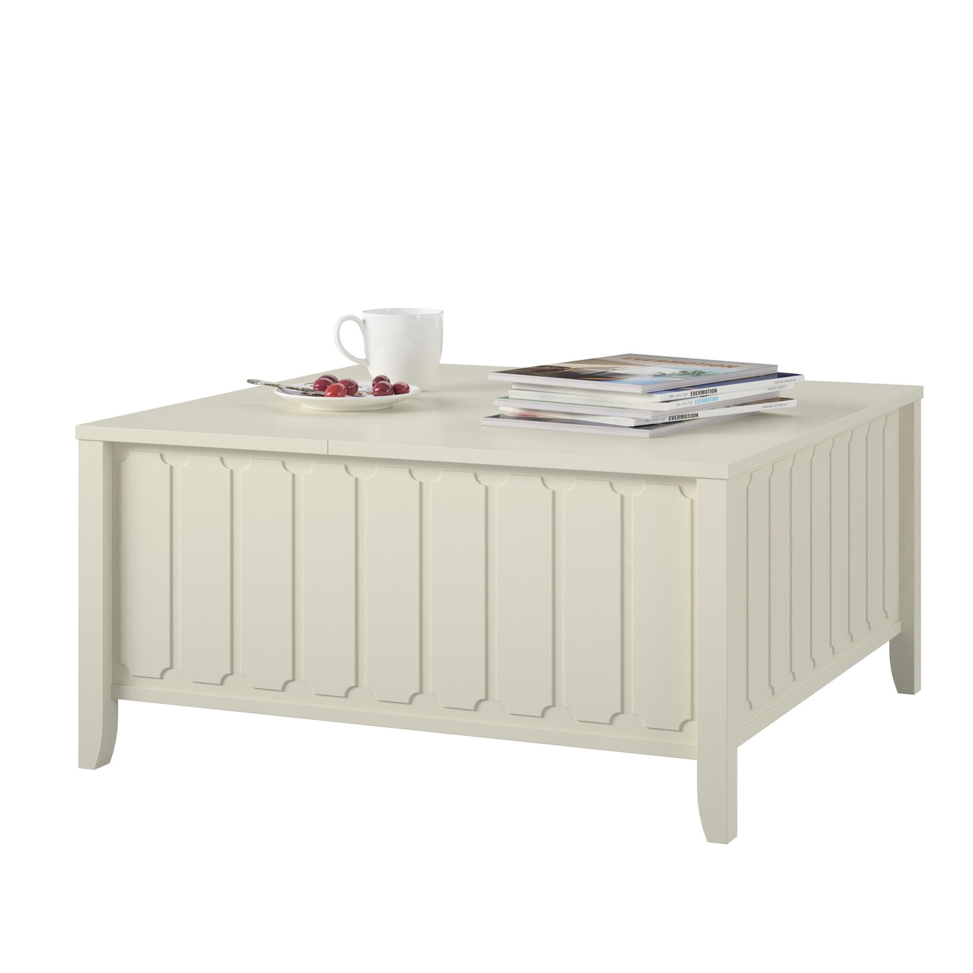 Novogratz Her Majesty Lift Top Coffee Table, White