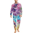 thumbnail image 2 of My Lit-tle Pony Women Men Pajamas Zipper Onesie Jumpsuit Hooded One Piece Sleepwear, 2 of 8