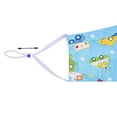 thumbnail image 2 of Kids Face Mask, Child Face Mask - Pattern Fabric | Cloth Face Mask | Kids Face Mask | Child Face Mask Age 3 - 12 (Blue Car), 2 of 5