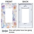 thumbnail image 3 of Yayeee Rocker Switch Wall Plate 3-Gang 6.5"x4.6" Home Decorative Outlet Cover, Purple Flower Pattern, 3 of 6