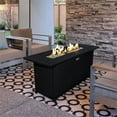 thumbnail image 2 of Sunbeam Elite Linear Modern Aluminum Fire Table in Black Finish, 2 of 5