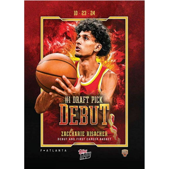 NBA 2024-25 Topps NOW Basketball    Zaccharie Risacher #2 (#1 Draft Pick Debut)