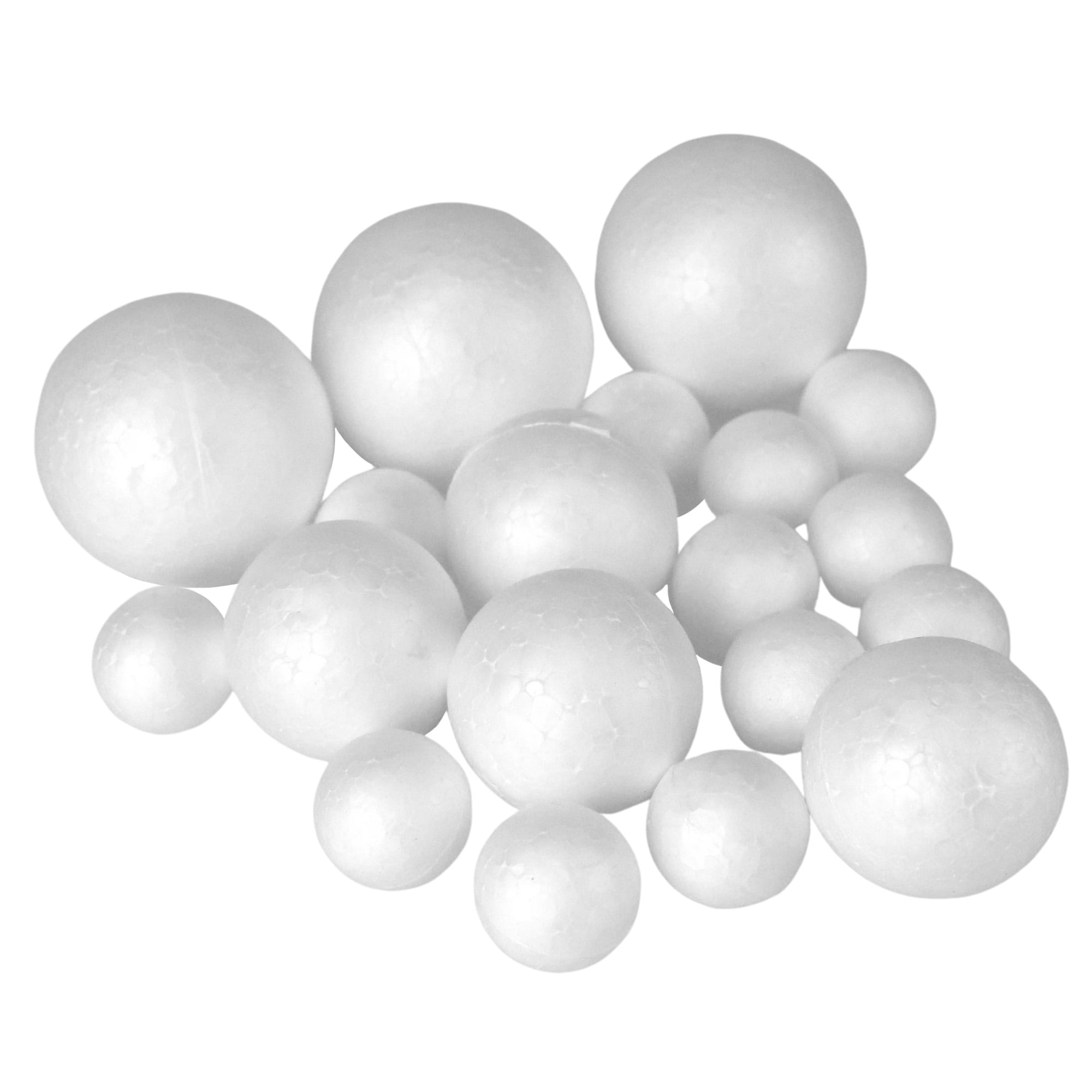 Homeford Assorted Polyfoam Craft Balls, 19-piece, White - Walmart.com