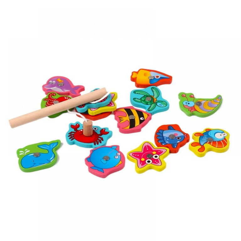 Buy LBLA 3 In 1 Fishing Games for toddlers,Wooden Magnetic toys