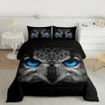 thumbnail image 2 of Homewish Animal Owl 3 Pieces Queen Comforter Set for Teens Boys Girls,Black Blue Grey Ultra Soft Bedding Sets,Jungle Wildlife Bedding Comforter Set,Luxury Bedroom Decor,Reversible, 2 of 8