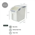 thumbnail image 6 of HANAMYA 10L Rice Storage Container with Measuring Cup, White (Set of 2), 6 of 9