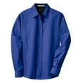 thumbnail image 5 of Womens Long Sleeve Easy Care Cotton/Polyester Shirt Royal/ Classic Navy 3XL, 5 of 6