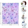 thumbnail image 4 of Purple Butterfly Pattern Blanket,Comfortable Soft Flannel Throw Blanket,All Season,Warm Lightweight Blankets for Sofa Bed Couch Living Room Chair,30"x40", 4 of 4