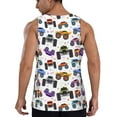 thumbnail image 3 of Easygdp Cartoon Monster Trucks1 Men's Tank Top, Sleeveless Muscle T Shirts, Breathable, Quick-Dry, Loose for Gym, Running, Fitness - 4X-Large, 3 of 9
