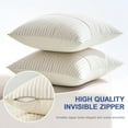 thumbnail image 3 of Qucyy For Sofa Bedroom Set Striped Linen Decorative Modern Style Pillowcase 24x24 Inch, 3 of 5